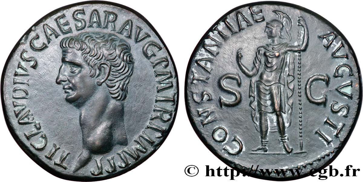 CLAUDIUS Médaille, Reproduction d’un As de Claude, n°239 AU