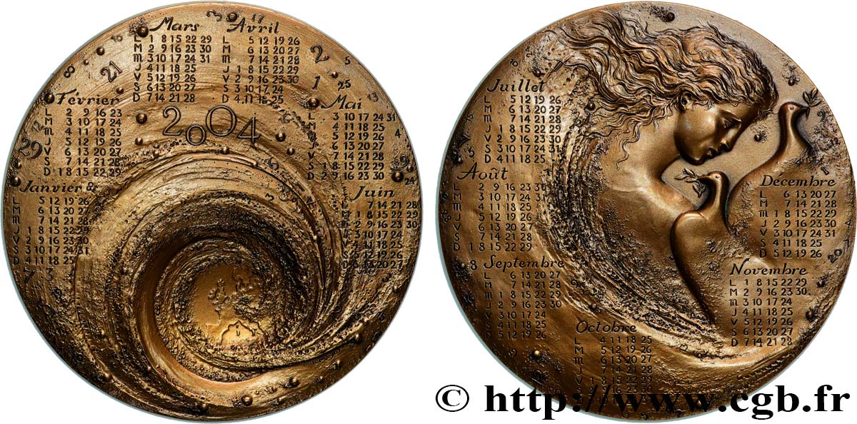 FUNFTE FRANZOSISCHE REPUBLIK Médaille calendrier, Europe VZ