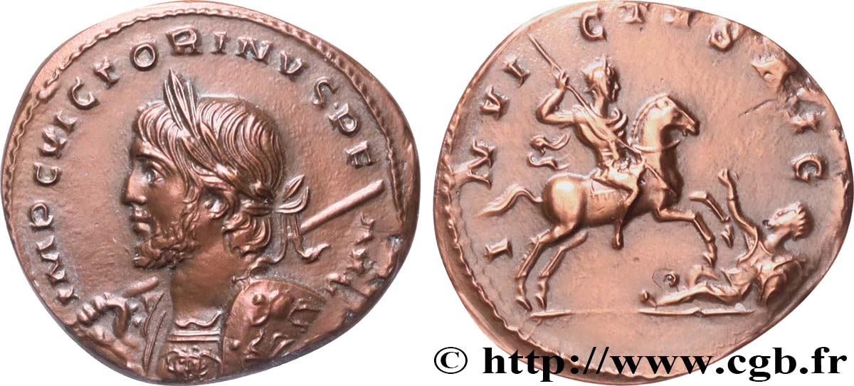 VICTORINUS Médaille, Reproduction d’un Abschlag d’aureus de Victorin, n°163 AU