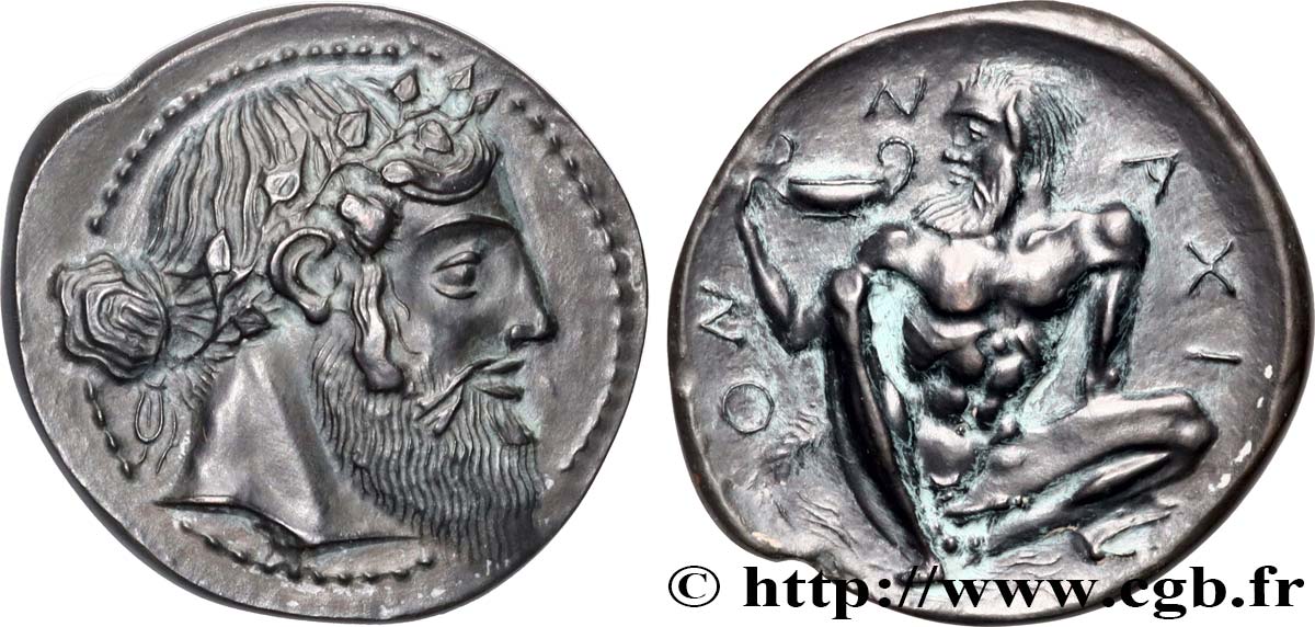 SICILY - NAXOS Médaille, Reproduction d’un Tetradrachme de Naxos, n°169 AU
