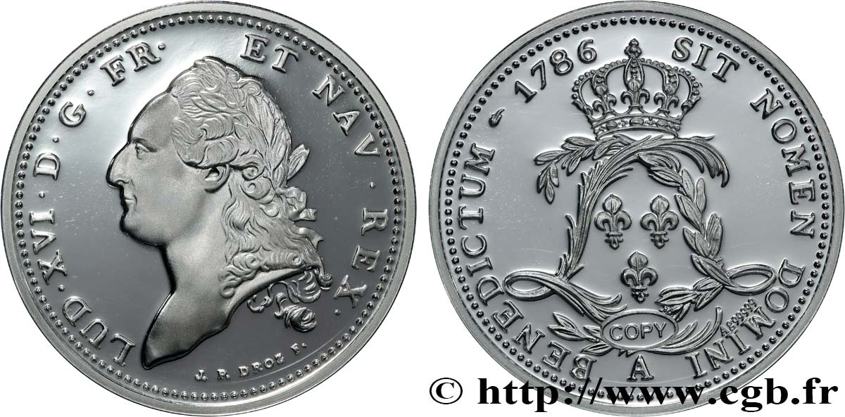 CINQUIÈME RÉPUBLIQUE Médaille, Écu dit  de Calonne , copie SPL
