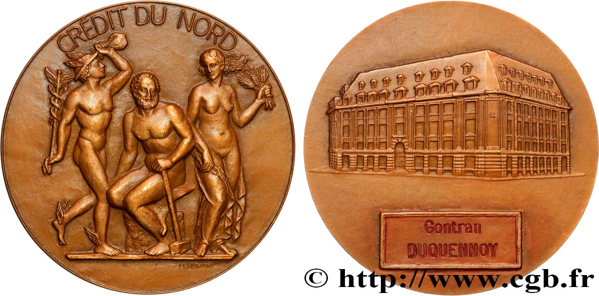 BANKS - CRÉDIT INSTITUTIONS Médaille, Crédit du Nord AU