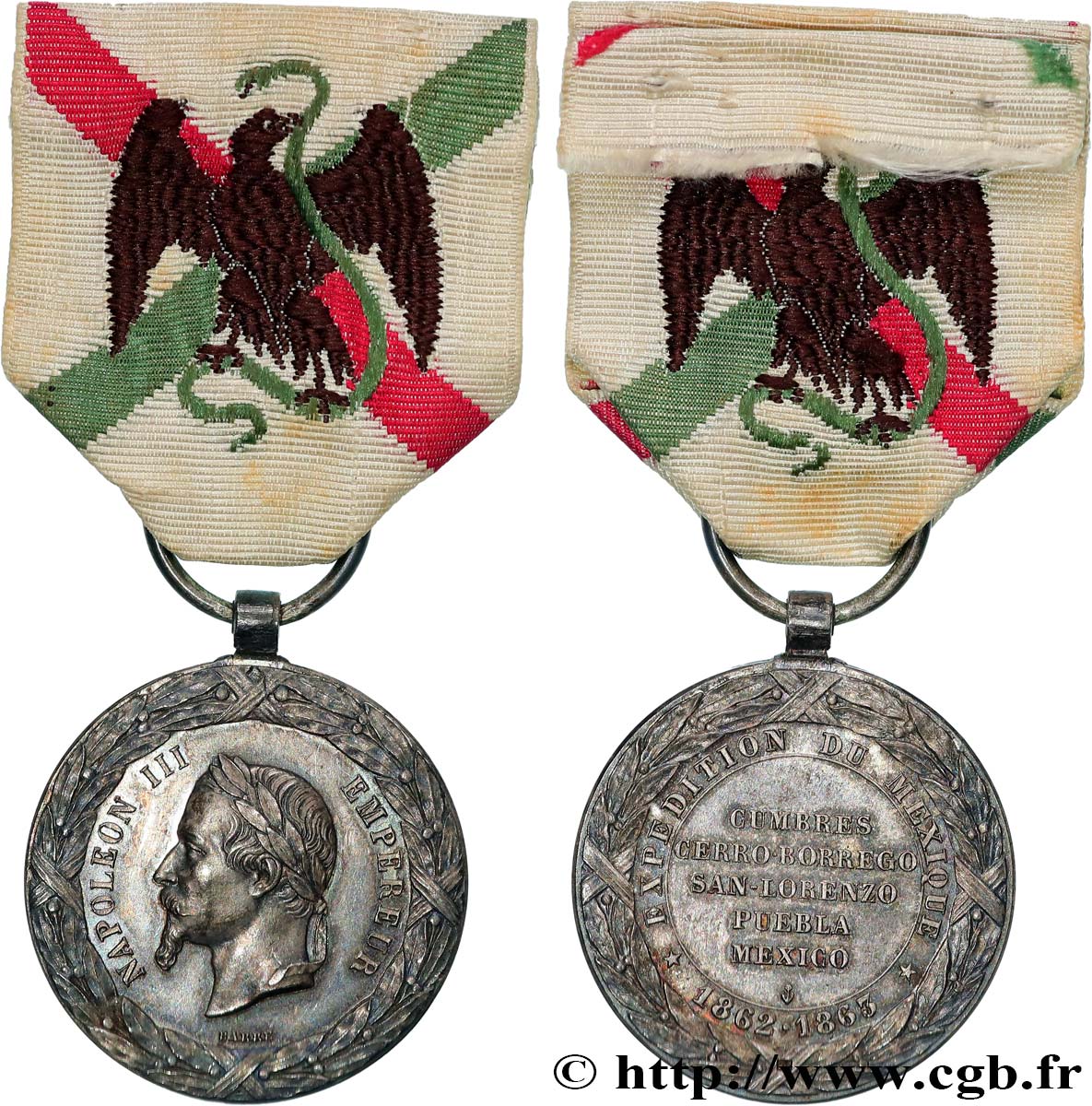 ZWEITES KAISERREICH Médaille de l’expédition du Mexique VZ