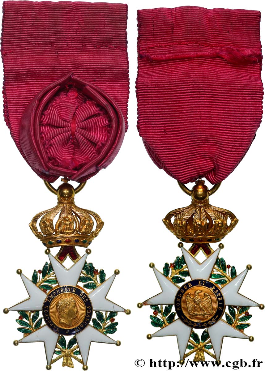 ZWEITES KAISERREICH Médaille, Légion d’honneur, Croix d’officier, modèle second empire fVZ