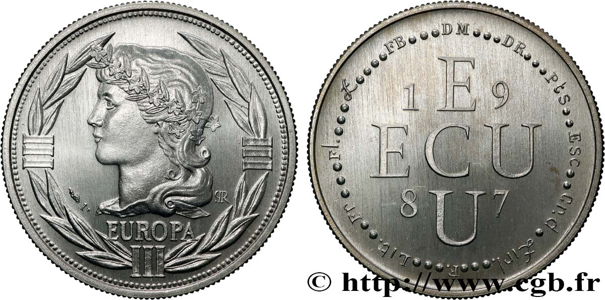 CINQUIÈME RÉPUBLIQUE 1/4 Ecu Europa SUP