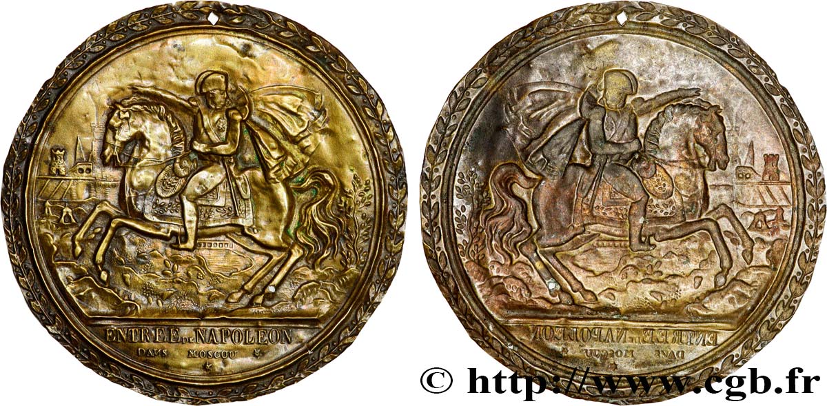 PRIMER IMPERIO Médaille, Entrée de Napoléon dans Moscou MBC