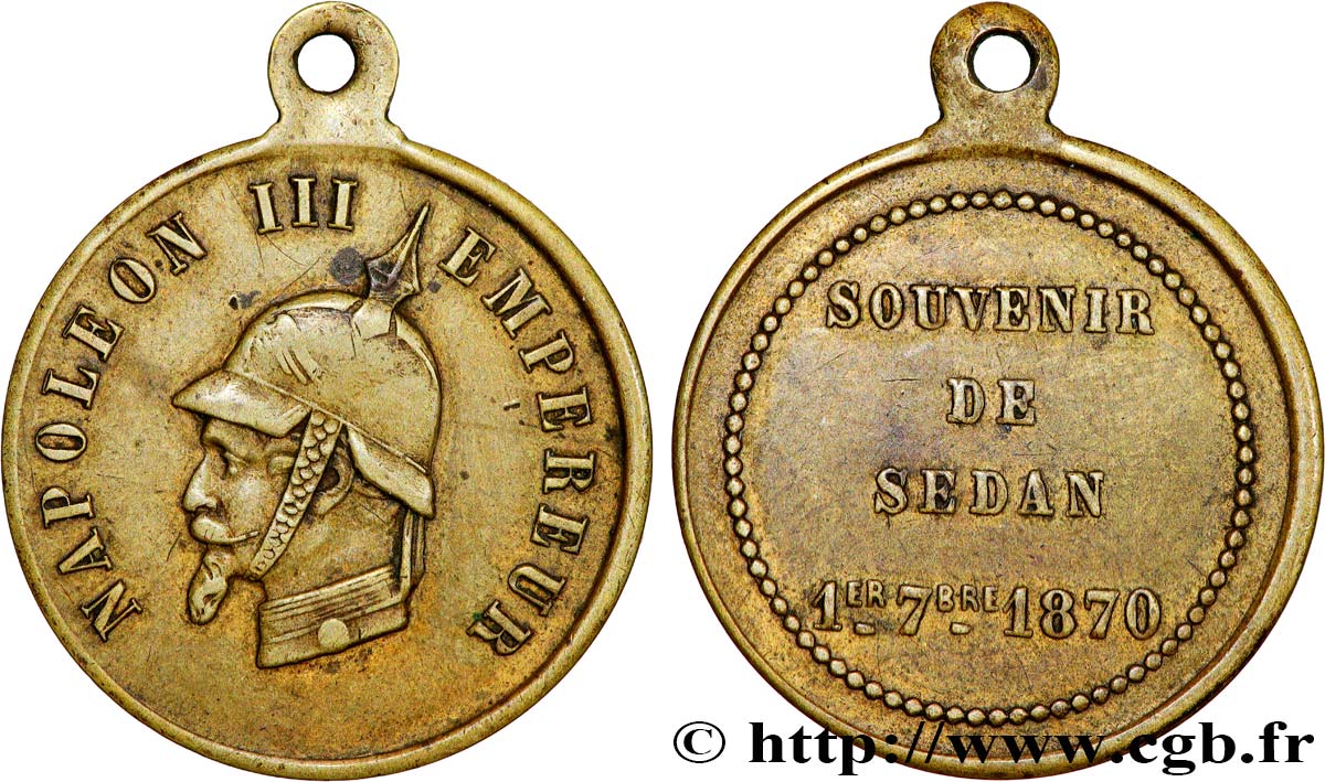 SECOND EMPIRE Médaillette, Souvenir de Sedan TTB