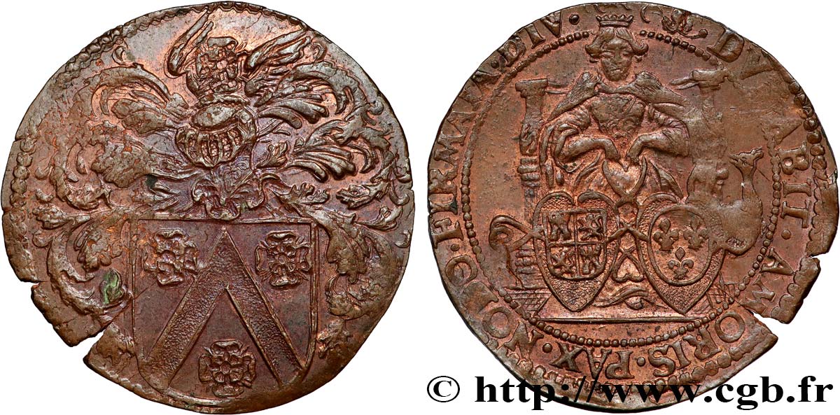 SPAIN - CHARLES II Médaille, Mariage de Charles II d’Espagne avec Marie-Louise d’Orléans SS