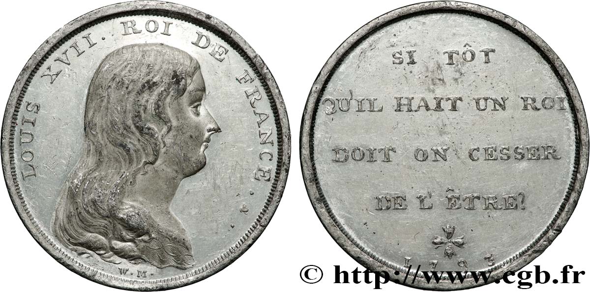 CONVENZIONE NAZIONALE Médaille, Louis XVII q.SPL