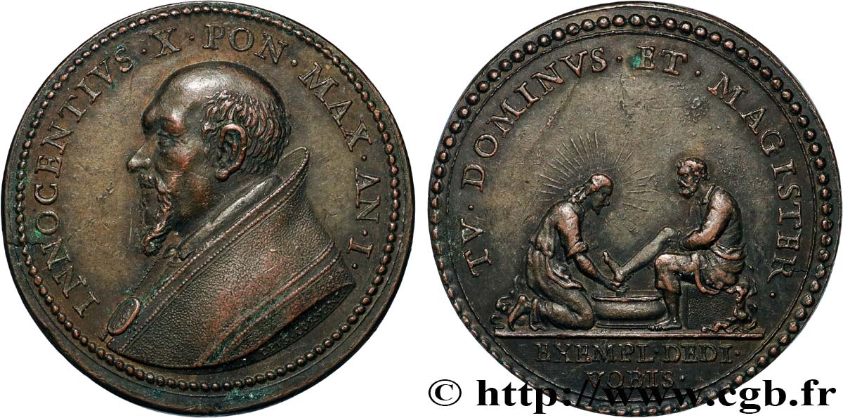 VATICAN - INNOCENT X (Jean-Baptiste Pamphili) Médaille, Seigneur et maître AU
