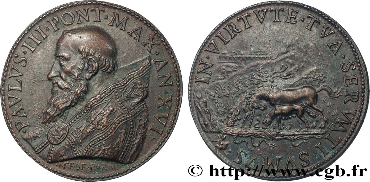 PAPAL STATES - PAUL III (Alexandre Farnèse) Médaille posthume AU