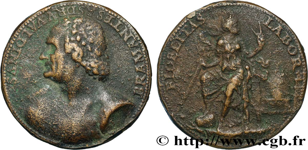 ITALIEN - KIRCHENSTAAT - JULIUS II. (Giuliano della Rovere) Médaille, Donato Bramante, fonte postérieure S