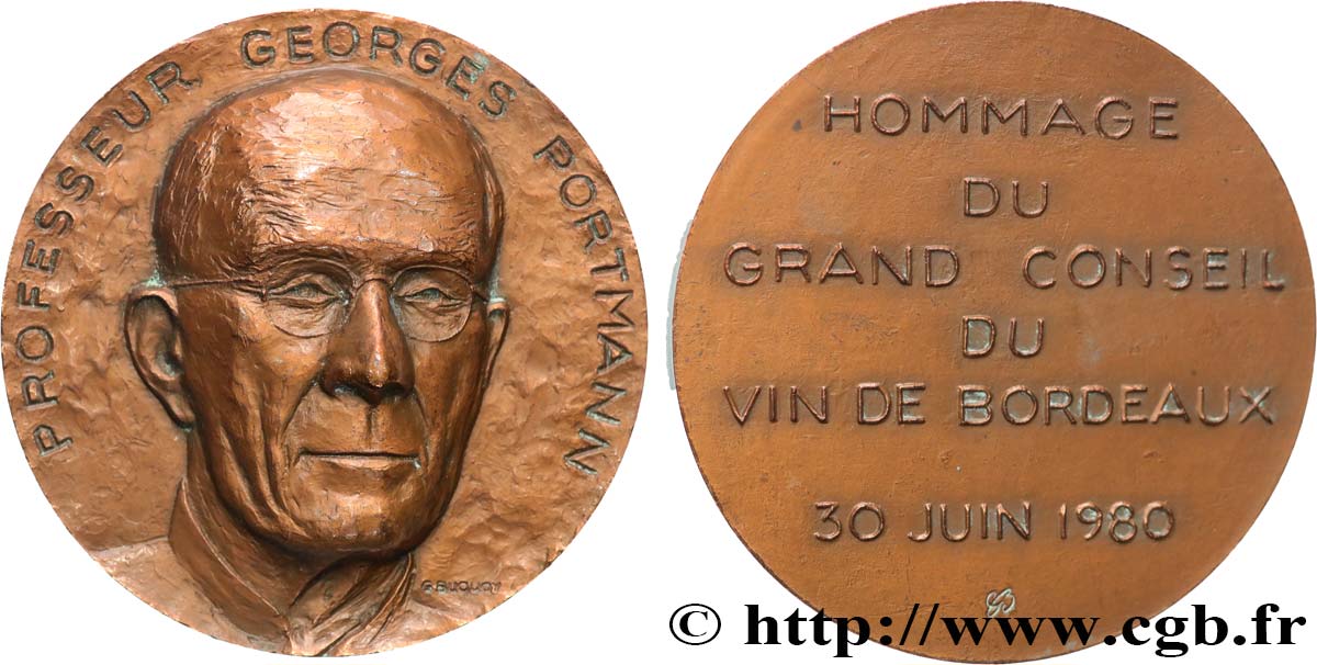 QUINTA REPUBLICA FRANCESA Médaille, Professeur Georges Portmann EBC
