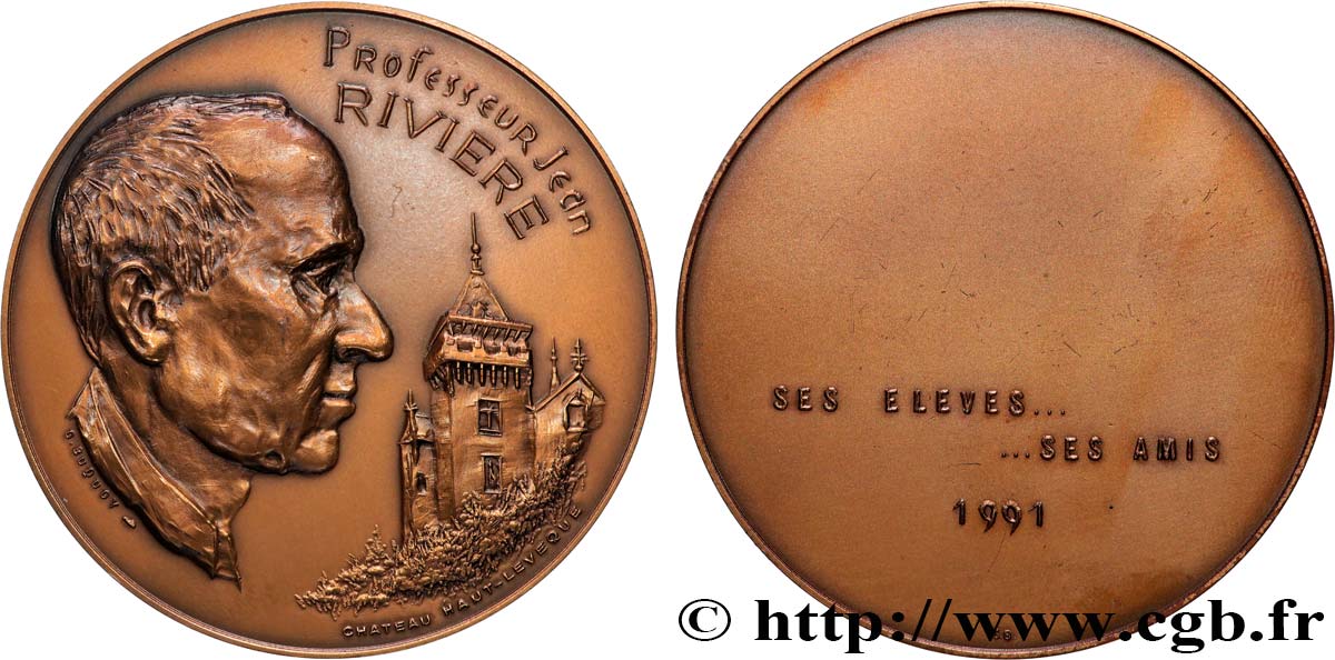 V REPUBLIC Médaille, Professeur Jean Rivière AU