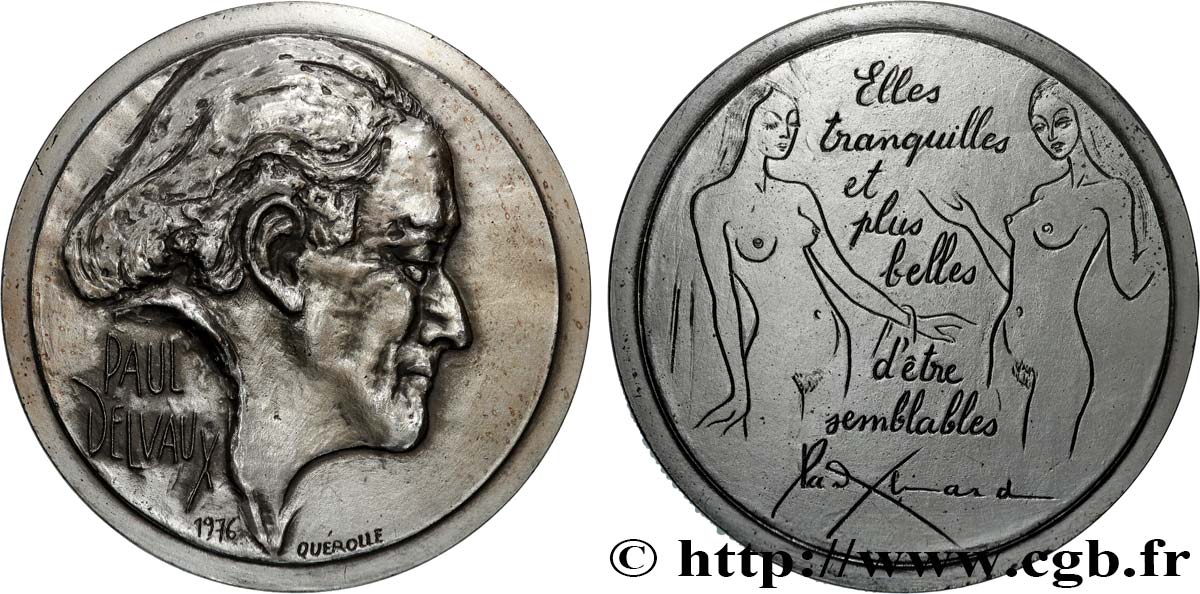 ARTISTS : MUSICIANS, PAINTERS, SCULPTORS Médaille, Paul Delvaux, n°8 AU