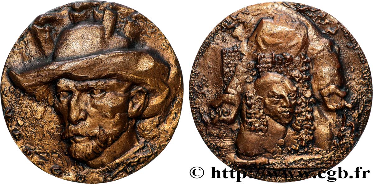 ARTISTES : GRAVEURS, PEINTRES, SCULPTEURS Médaille, Vincent van Gogh TTB+
