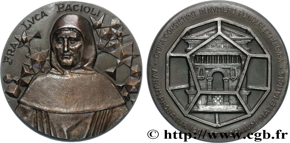 SCIENCES & SCIENTIFIQUES Médaille, Fra Luca Pacioli, n°18 SUP