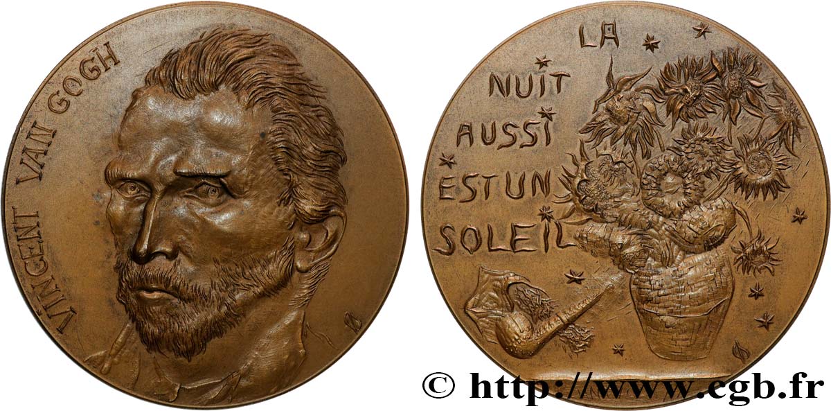 ARTISTES : MUSICIENS, PEINTRES, SCULPTEURS Médaille, Vincent van Gogh AU