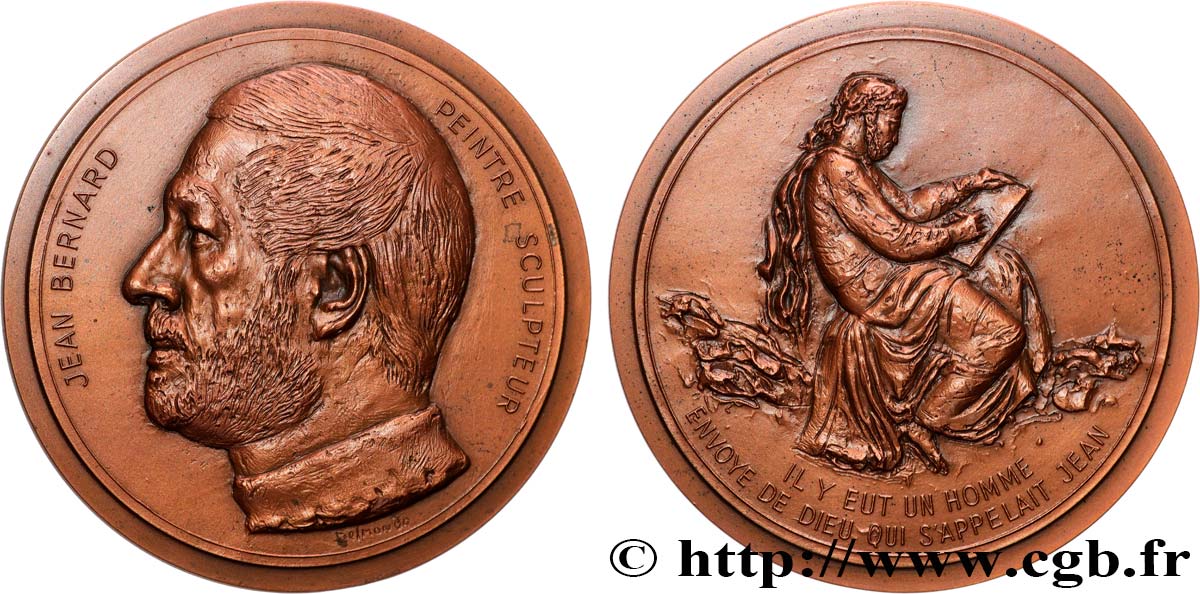 ARTISTS : MUSICIANS, PAINTERS, SCULPTORS Médaille, Jean Bernard, peintre sculpteur, n°2 AU