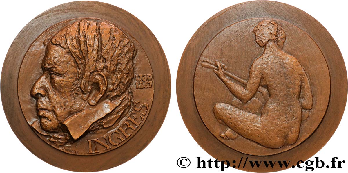 ARTISTES : MUSICIENS, PEINTRES, SCULPTEURS Médaille, Jean-Auguste-Dominique Ingres, n°7 EBC