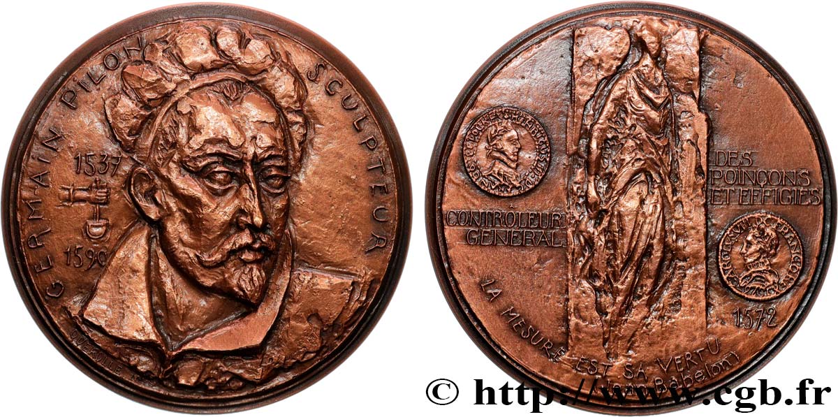 ARTISTES : GRAVEURS, PEINTRES, SCULPTEURS Médaille, Germain Pilon, n°5 SUP
