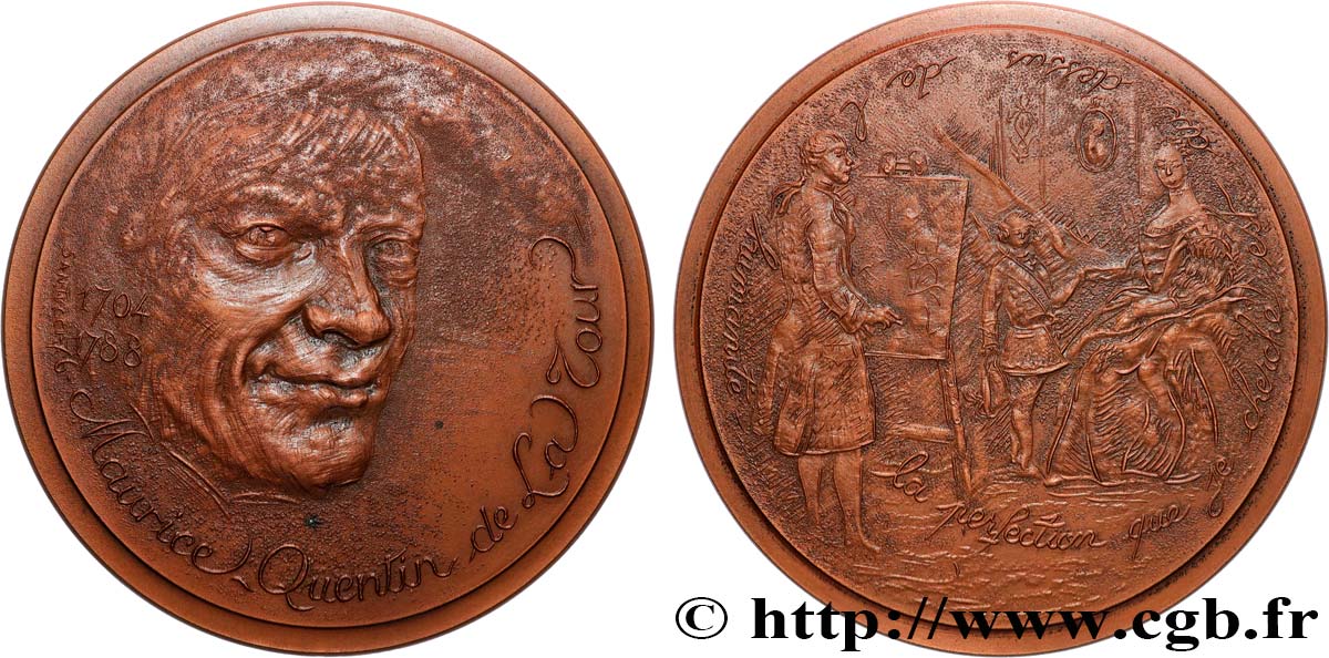 ARTISTS : ENGRAVORS, PAINTERS, SCULPTORS Médaille, Maurice-Quentin de la Tour, n°6 AU
