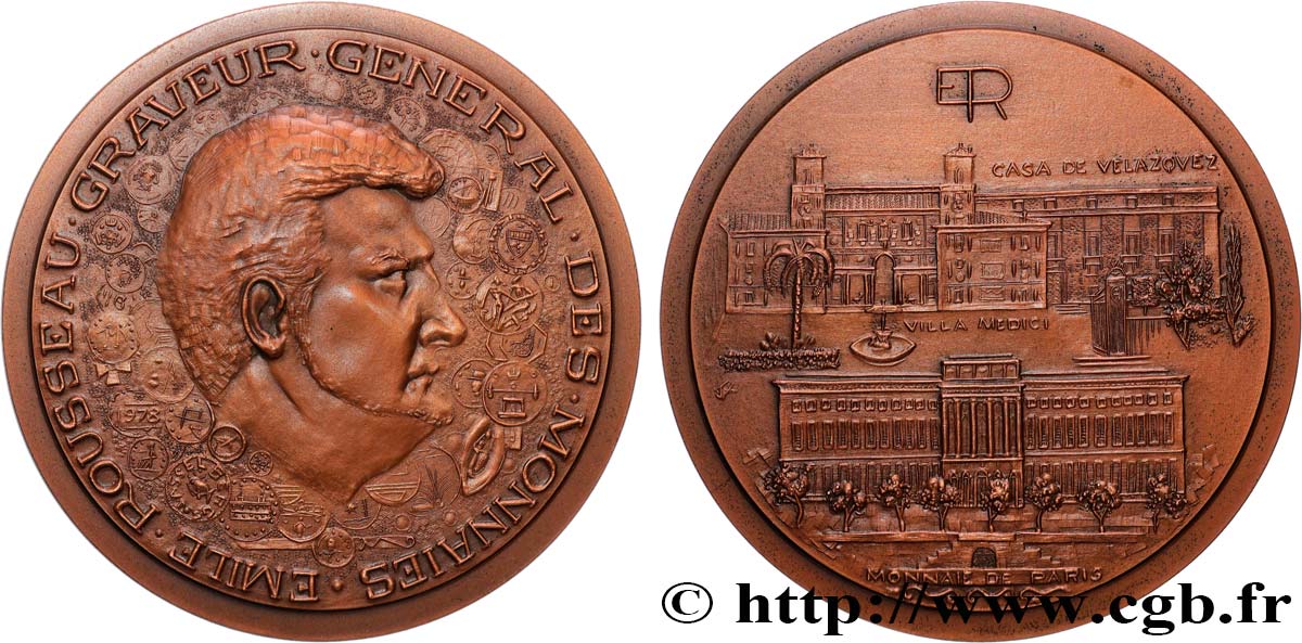 QUINTA REPUBLICA FRANCESA Médaille, Émile Rousseau, n°1 EBC