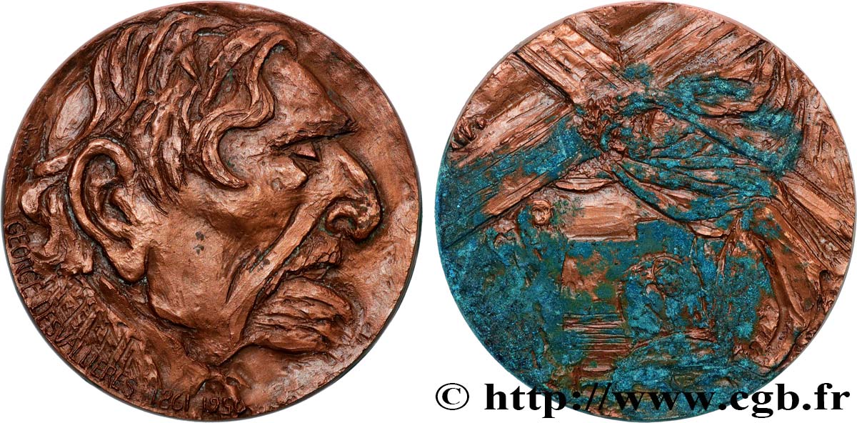 ARTISTES : MUSICIENS, PEINTRES, SCULPTEURS Médaille, George Desvallières, n°6 VZ/SS