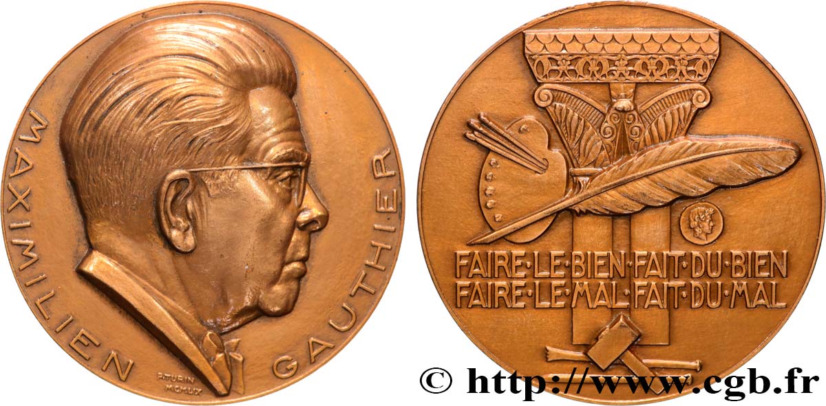 LITTÉRATURE : ÉCRIVAINS/ÉCRIVAINES - POÈTES Médaille, Maximilien Gauthier SUP