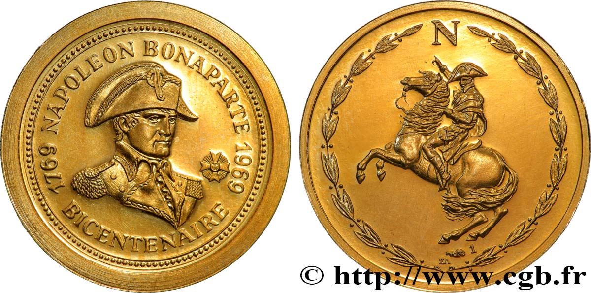 QUINTA REPUBLICA FRANCESA Médaille, Bicentenaire de la naissance de Napoléon Ier EBC