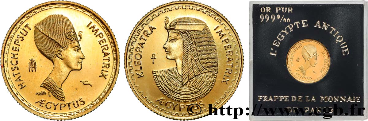 ÉGYPTE Médaille, les reines Hatchepsout et Cléopâtre SUP