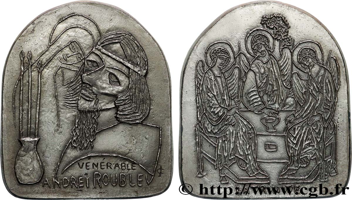 ARTISTES : MUSICIENS, PEINTRES, SCULPTEURS Plaque, La trinité du Vénérable Andrei Roublev, n°16 VZ