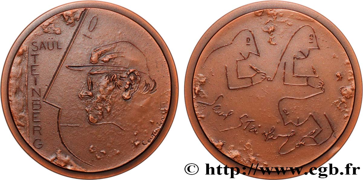 ARTISTS : ENGRAVORS, PAINTERS, SCULPTORS Médaille, Saul Steinberg, n°2 AU