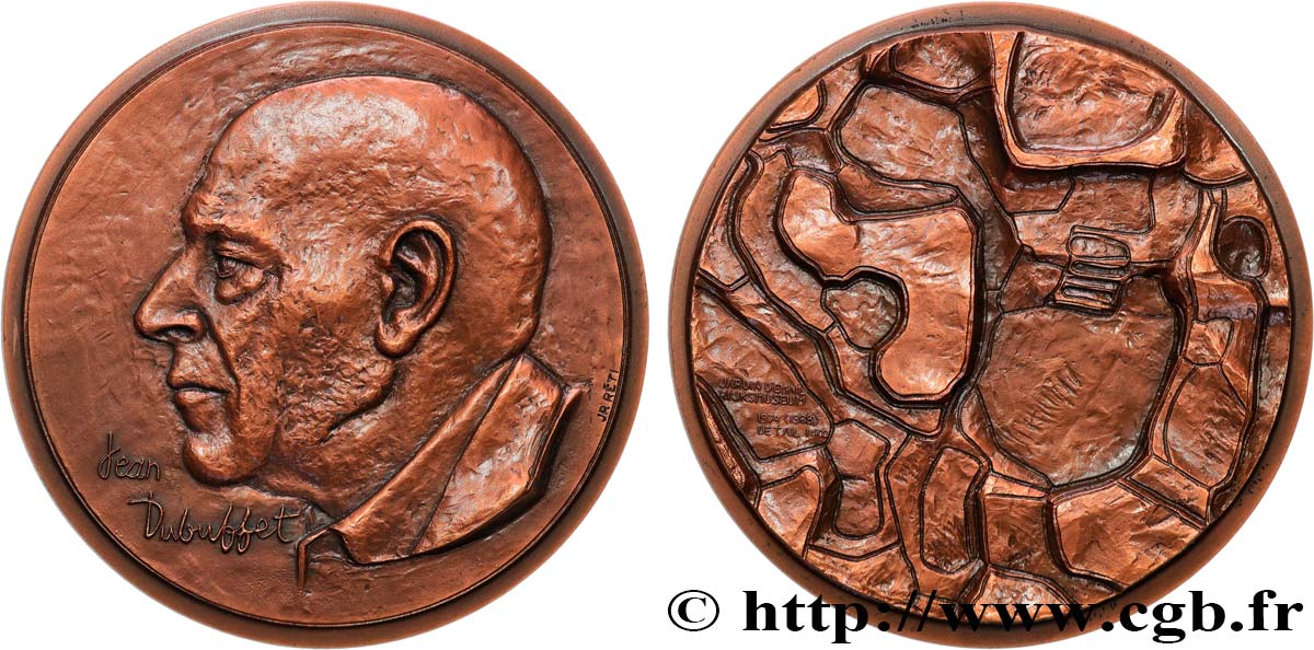 ARTISTS : ENGRAVORS, PAINTERS, SCULPTORS Médaille, Jean Dubuffet, n°2 AU