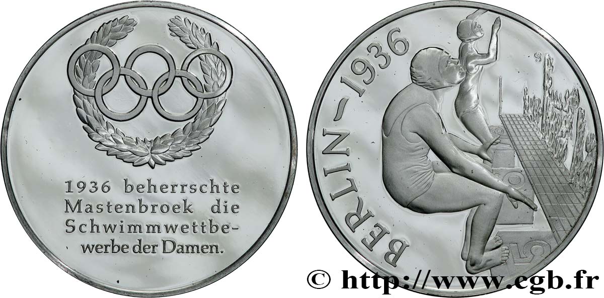 OLYMPIC GAMES Médaille, Jeux olympiques de Berlin 1936 Proof set