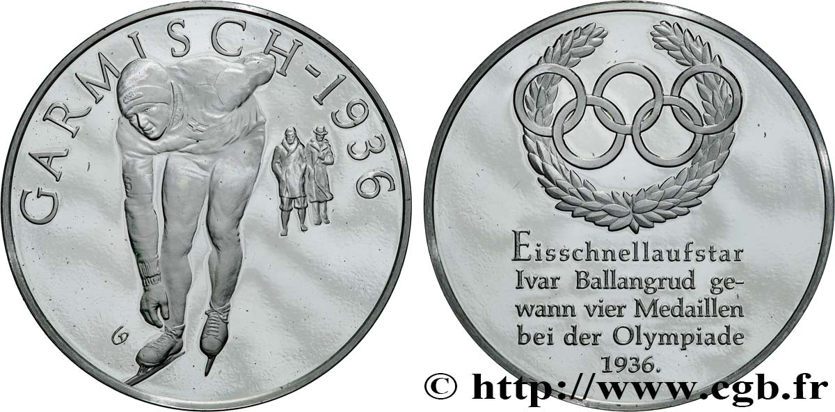JEUX OLYMPIQUES Médaille, Jeux olympiques de Garmisch 1936 Proof set