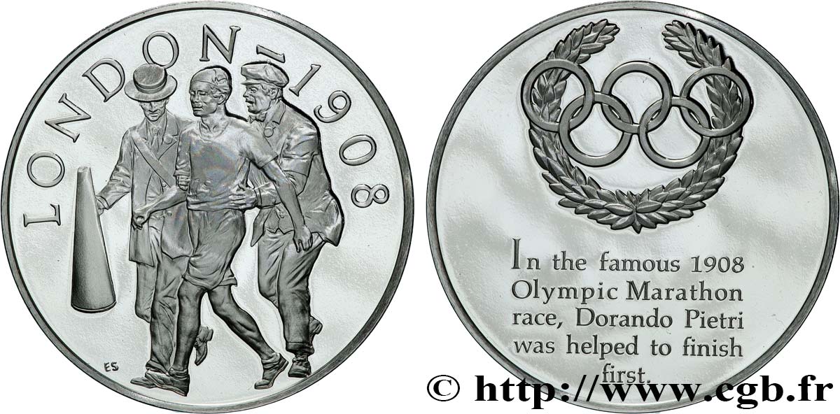 JEUX OLYMPIQUES Médaille, Jeux olympiques de Londres 1908 Prueba