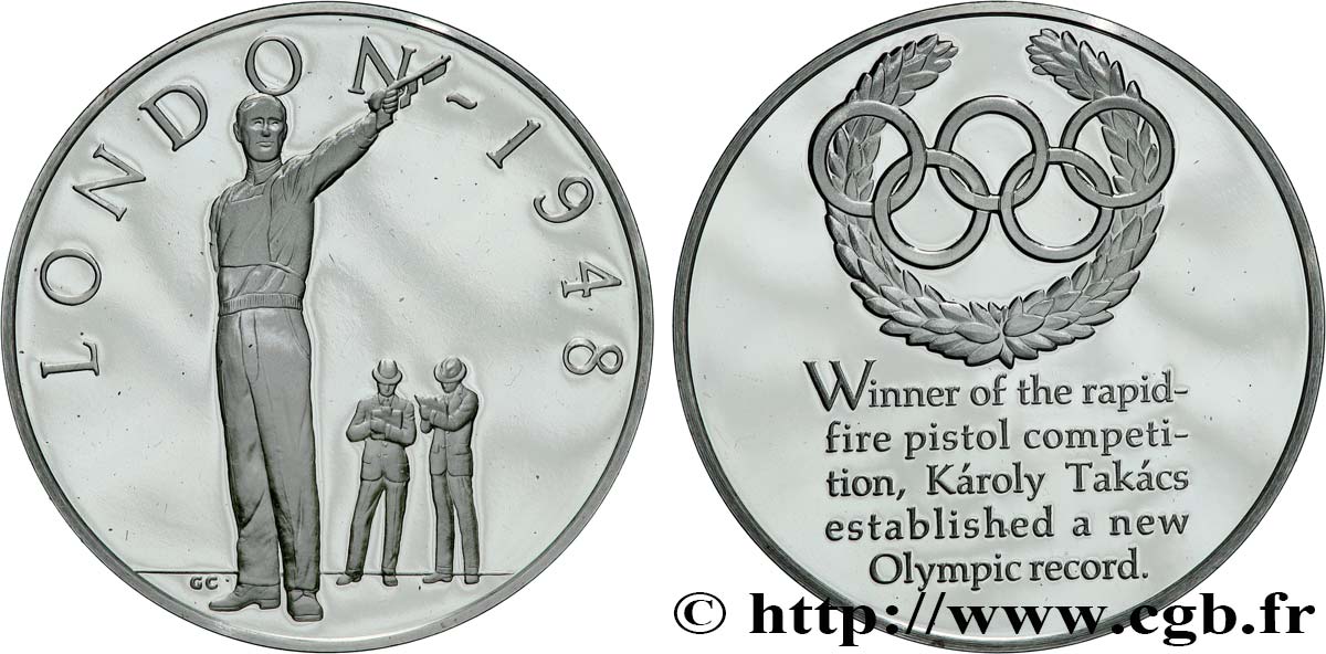OLYMPIC GAMES Médaille, Jeux olympiques de Londres 1948 Proof set