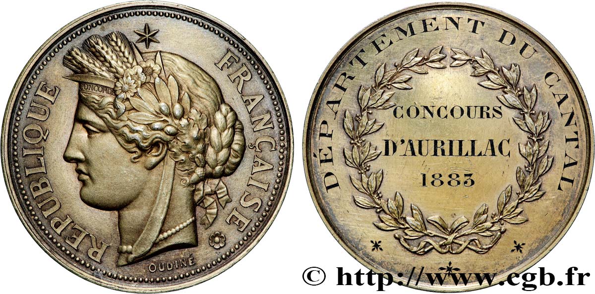 TERZA REPUBBLICA FRANCESE Médaille, Concours d’Aurillac SPL/q.SPL