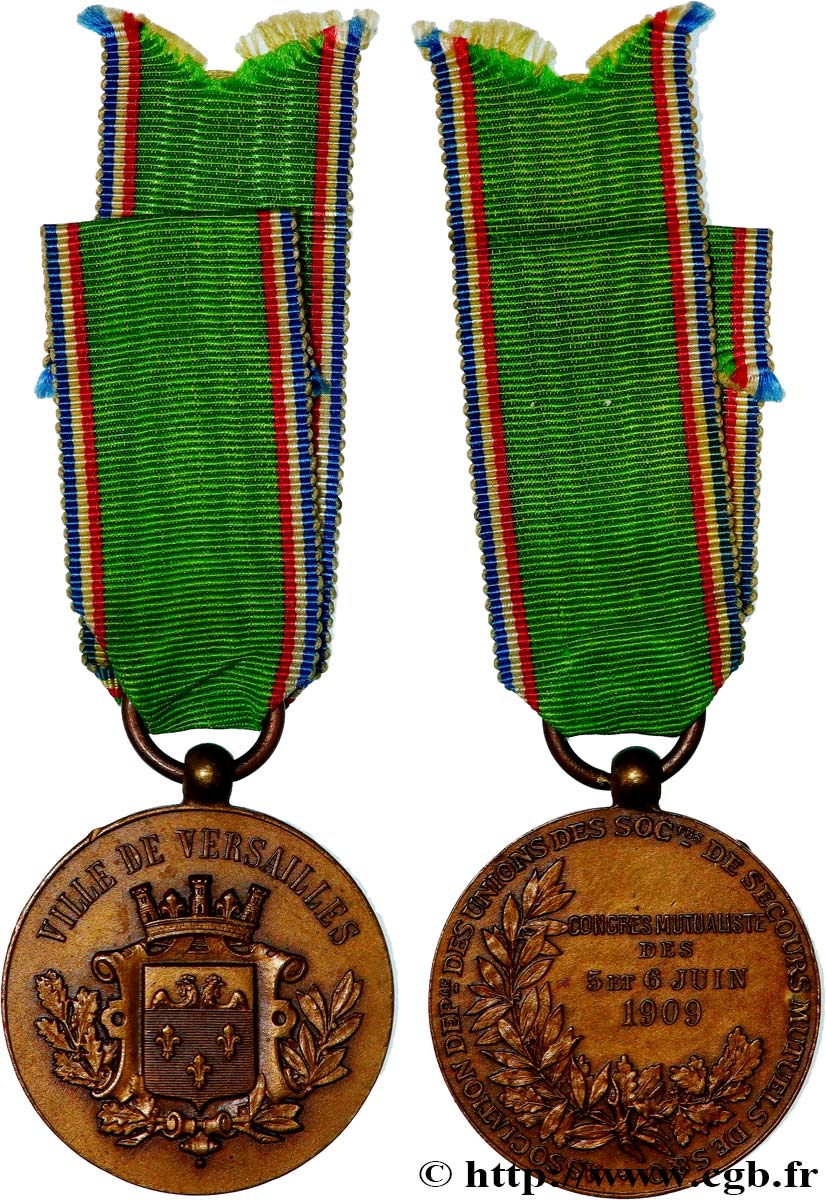 INSURANCES Médaille, Société de Secours Mutuels, Congrès mutualiste AU