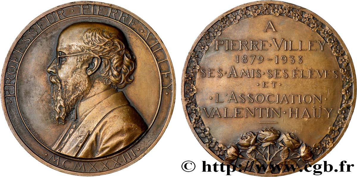 VARIOUS CHARACTERS Médaille, Professeur Pierre Villey AU