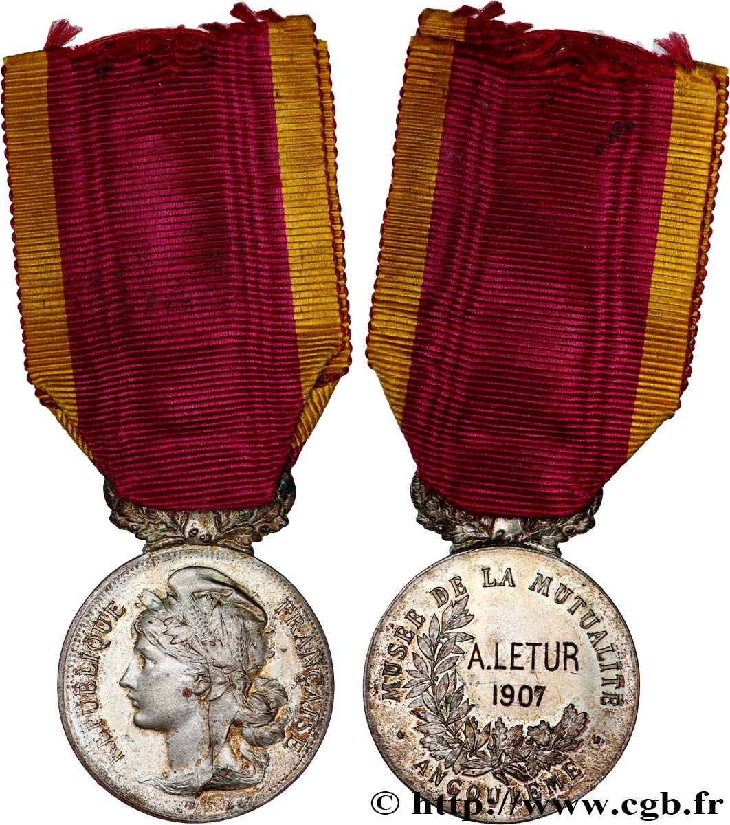 ASSURANCES Médaille, Mutualité, Musée de la mutualité AU