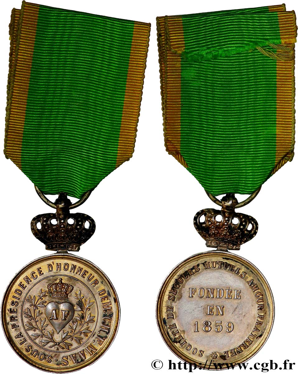 ASSURANCES Médaille, Société de Secours Mutuels, Amour fraternel TTB