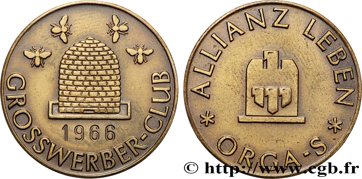 ALLEMAGNE Médaille, Gross-Werber-Club TTB+