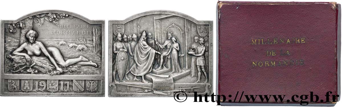 TROISIÈME RÉPUBLIQUE Plaquette, Traité de Saint-Clair-sur-Epte, Millénaire de la Normandie SUP
