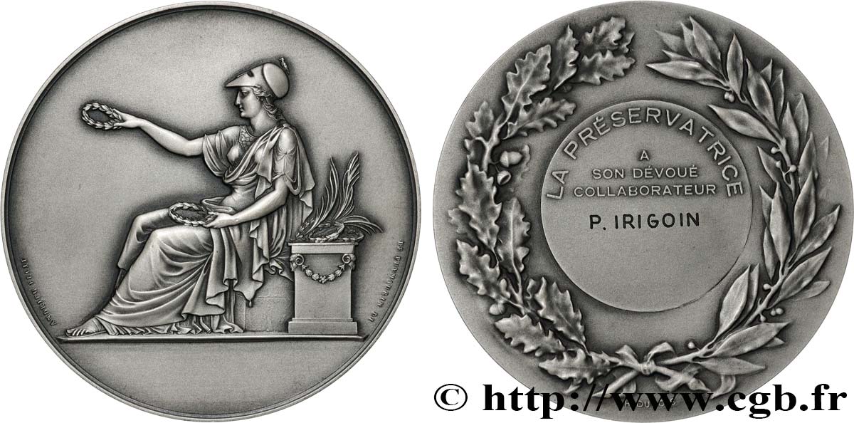 QUINTA REPUBLICA FRANCESA Médaille de récompense, La préservatrice EBC