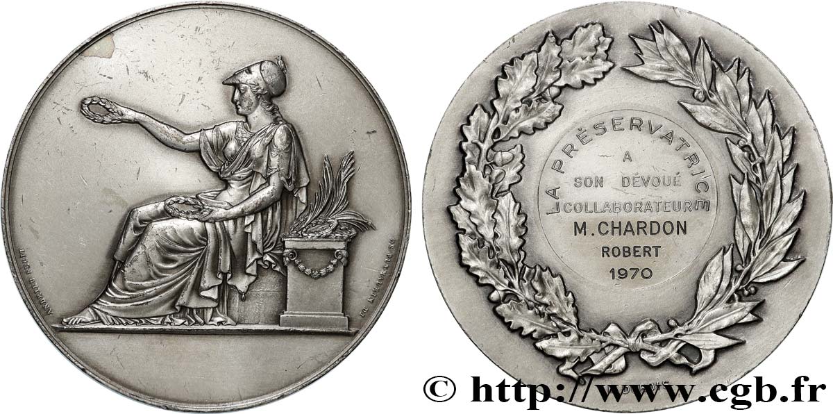 QUINTA REPUBBLICA FRANCESE Médaille de récompense, La préservatrice BB