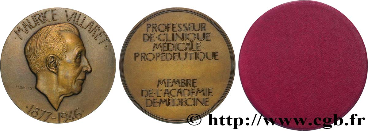 SCIENCES & SCIENTIFIQUES Médaille, Maurice Villaret AU