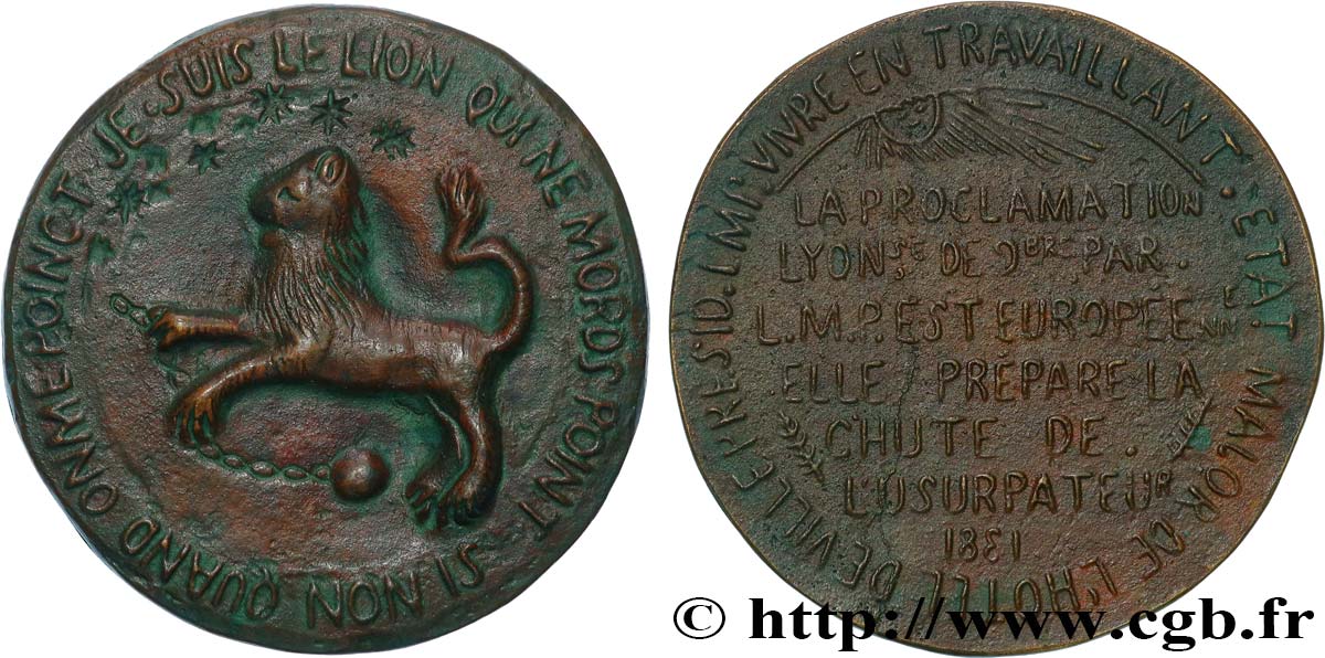 LOUIS-PHILIPPE Ier Médaille, Proclamation lyonnaise TTB+