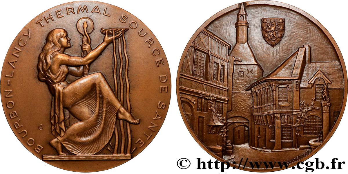 CINQUIÈME RÉPUBLIQUE Médaille, Thermes de Bourbon-Lancy SUP